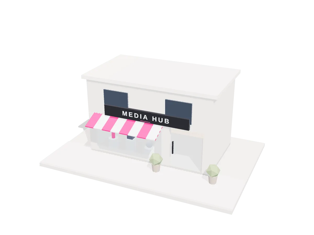 3D illustration: Affiliate & media websites