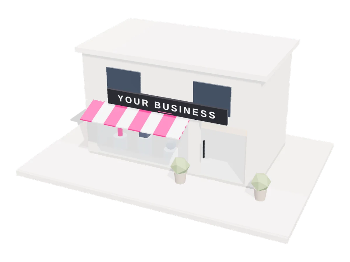 3D illustration of a business building