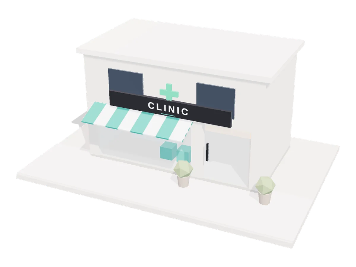 3D illustration: Clinic & dental websites