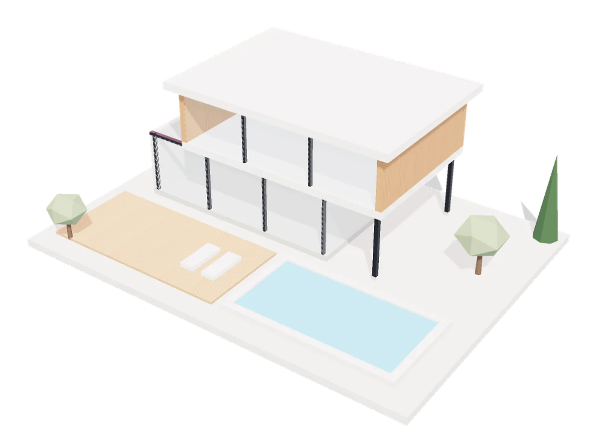 3D illustration: Real estate website design