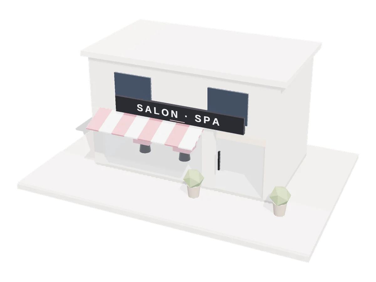 3D illustration: Salon, spa & gym websites
