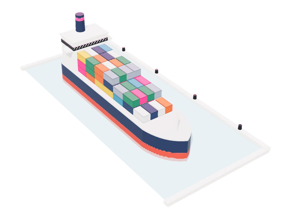 3D illustration: Shipping & logistics websites