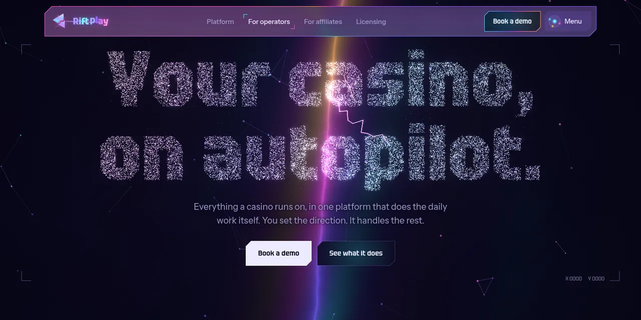 The operators’ page, with its own particle headline.