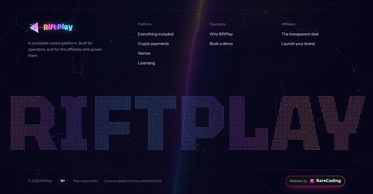 The footer: thousands of particles form the name.